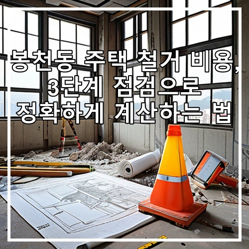 봉천동 주택 철거 비용, 3단계 점검으로 정확하게 계산하는 법