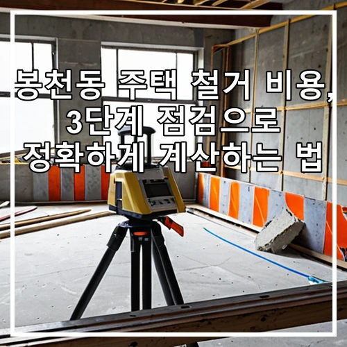 봉천동 주택 철거 비용, 3단계 점검으로 정확하게 계산하는 법