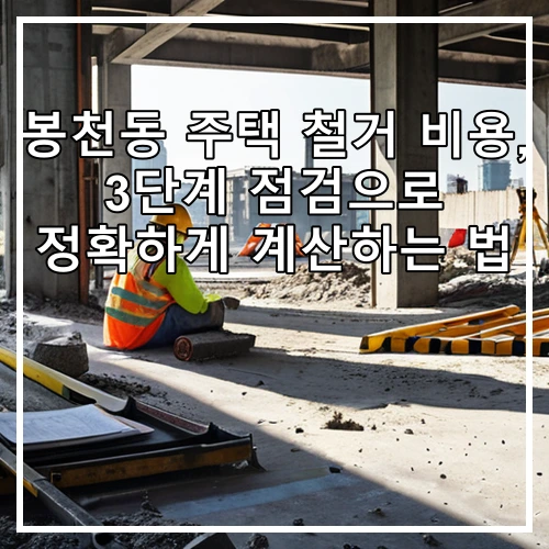 봉천동 주택 철거 비용, 3단계 점검으로 정확하게 계산하는 법