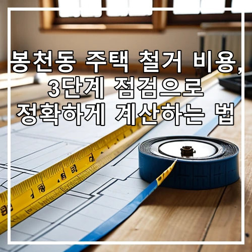 봉천동 주택 철거 비용, 3단계 점검으로 정확하게 계산하는 법