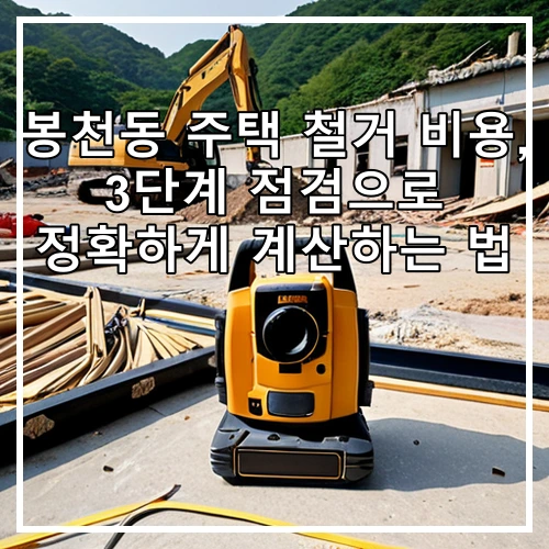 봉천동 주택 철거 비용, 3단계 점검으로 정확하게 계산하는 법