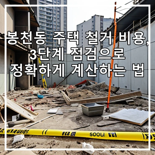 봉천동 주택 철거 비용, 3단계 점검으로 정확하게 계산하는 법