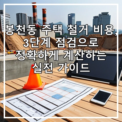 봉천동 주택 철거 비용, 3단계 점검으로 정확하게 계산하는 실전 가이드