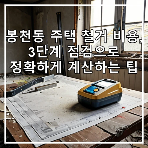 봉천동 주택 철거 비용, 3단계 점검으로 정확하게 계산하는 팁