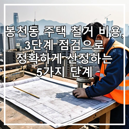 봉천동 주택 철거 비용, 3단계 점검으로 정확하게 산정하는 5가지 단계