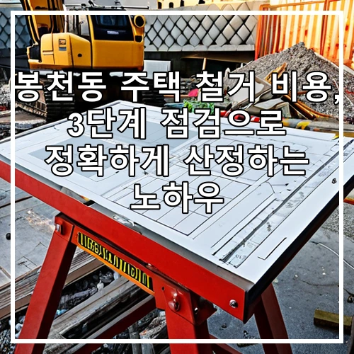 봉천동 주택 철거 비용, 3단계 점검으로 정확하게 산정하는 노하우