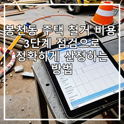 봉천동 주택 철거 비용, 3단계 점검으로 정확하게 산정하는 방법