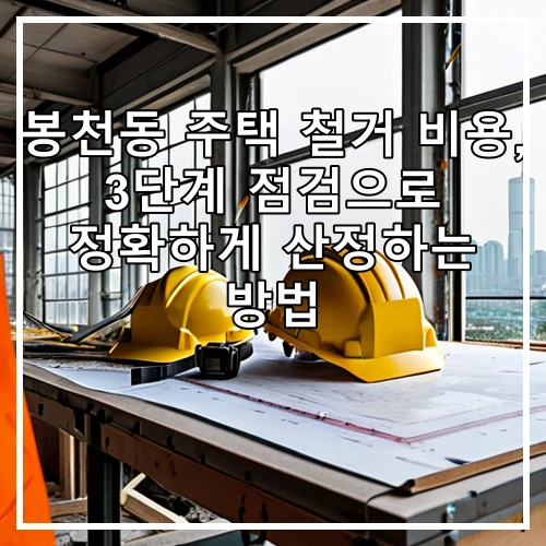 봉천동 주택 철거 비용, 3단계 점검으로 정확하게 산정하는 방법
