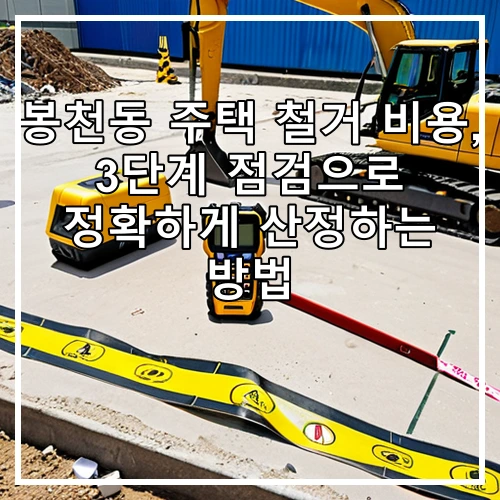봉천동 주택 철거 비용, 3단계 점검으로 정확하게 산정하는 방법