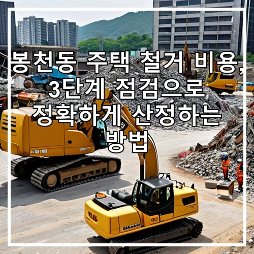 봉천동 주택 철거 비용, 3단계 점검으로 정확하게 산정하는 방법