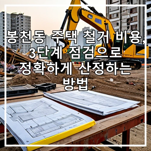 봉천동 주택 철거 비용, 3단계 점검으로 정확하게 산정하는 방법