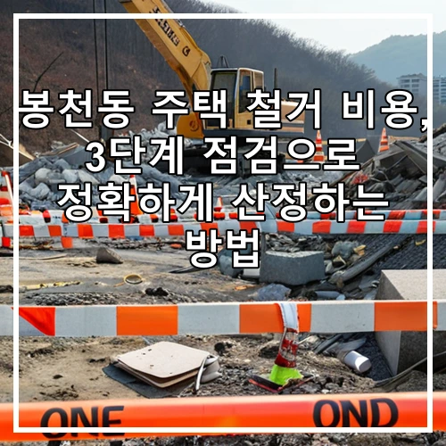 봉천동 주택 철거 비용, 3단계 점검으로 정확하게 산정하는 방법