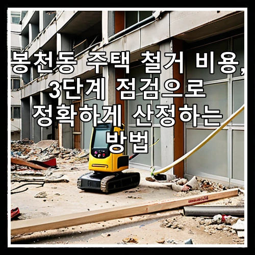 봉천동 주택 철거 비용, 3단계 점검으로 정확하게 산정하는 방법