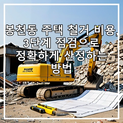 봉천동 주택 철거 비용, 3단계 점검으로 정확하게 산정하는 방법