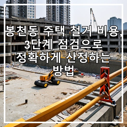 봉천동 주택 철거 비용, 3단계 점검으로 정확하게 산정하는 방법