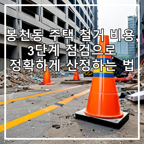 봉천동 주택 철거 비용, 3단계 점검으로 정확하게 산정하는 법