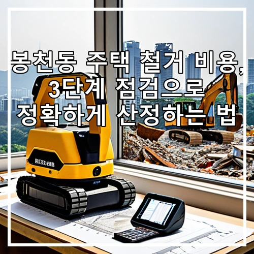 봉천동 주택 철거 비용, 3단계 점검으로 정확하게 산정하는 법