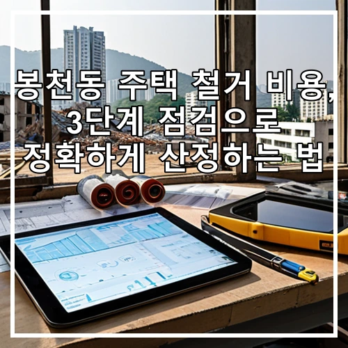 봉천동 주택 철거 비용, 3단계 점검으로 정확하게 산정하는 법