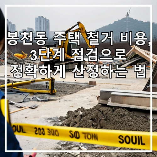 봉천동 주택 철거 비용, 3단계 점검으로 정확하게 산정하는 법