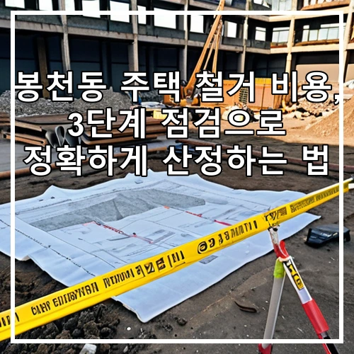 봉천동 주택 철거 비용, 3단계 점검으로 정확하게 산정하는 법