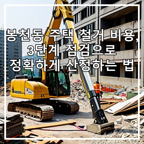 봉천동 주택 철거 비용, 3단계 점검으로 정확하게 산정하는 법