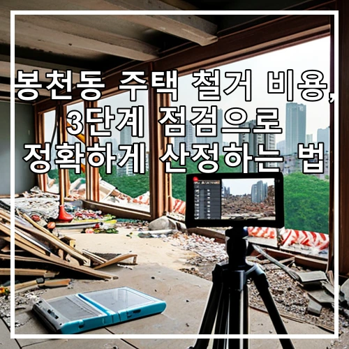 봉천동 주택 철거 비용, 3단계 점검으로 정확하게 산정하는 법