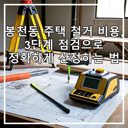 봉천동 주택 철거 비용, 3단계 점검으로 정확하게 산정하는 법