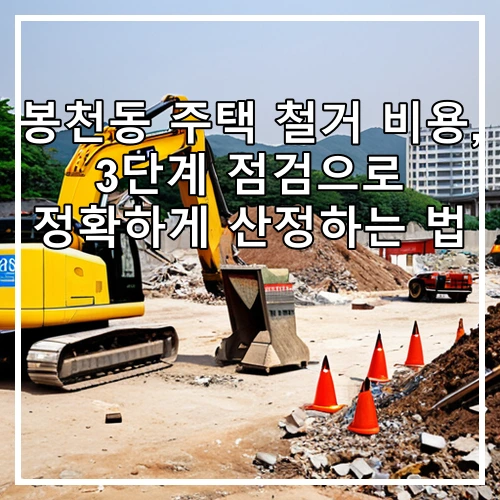 봉천동 주택 철거 비용, 3단계 점검으로 정확하게 산정하는 법
