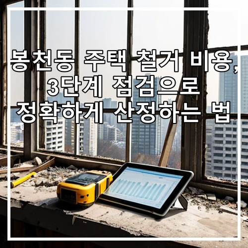 봉천동 주택 철거 비용, 3단계 점검으로 정확하게 산정하는 법