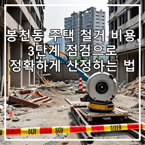 봉천동 주택 철거 비용, 3단계 점검으로 정확하게 산정하는 법
