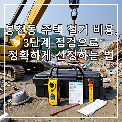 봉천동 주택 철거 비용, 3단계 점검으로 정확하게 산정하는 법