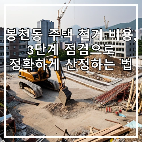 봉천동 주택 철거 비용, 3단계 점검으로 정확하게 산정하는 법