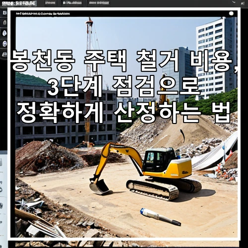 봉천동 주택 철거 비용, 3단계 점검으로 정확하게 산정하는 법