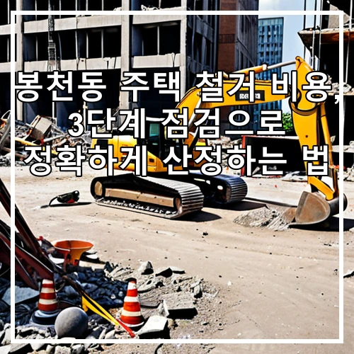 봉천동 주택 철거 비용, 3단계 점검으로 정확하게 산정하는 법