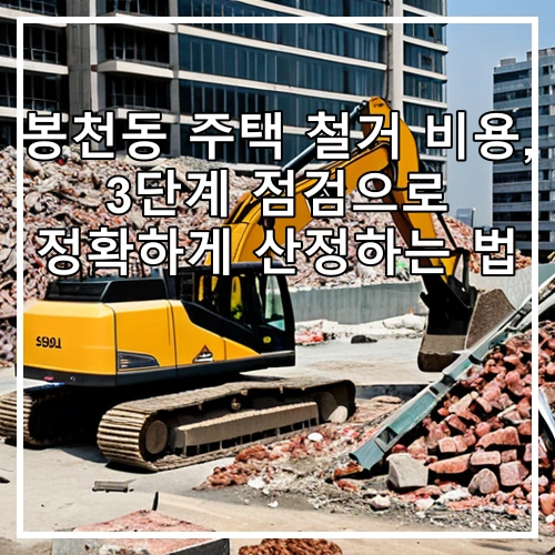 봉천동 주택 철거 비용, 3단계 점검으로 정확하게 산정하는 법
