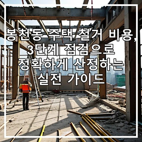 봉천동 주택 철거 비용, 3단계 점검으로 정확하게 산정하는 실전 가이드