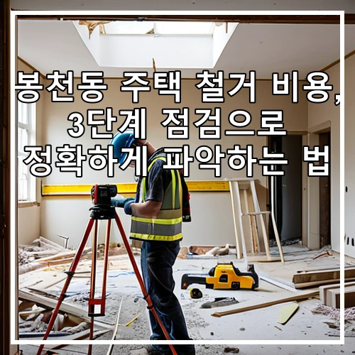 봉천동 주택 철거 비용, 3단계 점검으로 정확하게 파악하는 법