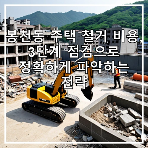 봉천동 주택 철거 비용, 3단계 점검으로 정확하게 파악하는 전략