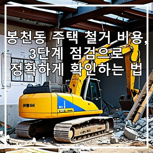 봉천동 주택 철거 비용, 3단계 점검으로 정확하게 확인하는 법