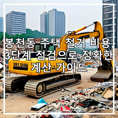 봉천동 주택 철거 비용, 3단계 점검으로 정확한 계산 가이드