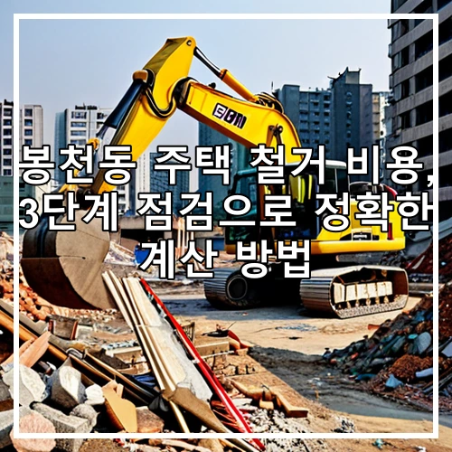 봉천동 주택 철거 비용, 3단계 점검으로 정확한 계산 방법