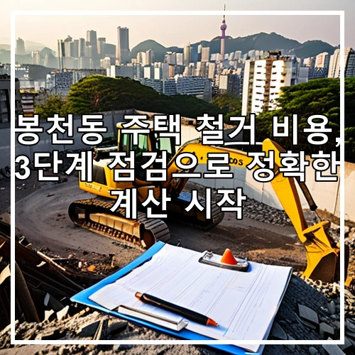 봉천동 주택 철거 비용, 3단계 점검으로 정확한 계산 시작