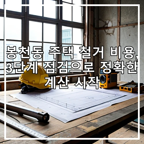 봉천동 주택 철거 비용, 3단계 점검으로 정확한 계산 시작