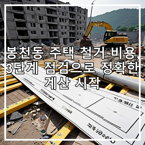 봉천동 주택 철거 비용, 3단계 점검으로 정확한 계산 시작