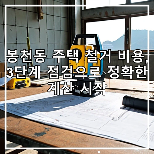 봉천동 주택 철거 비용, 3단계 점검으로 정확한 계산 시작