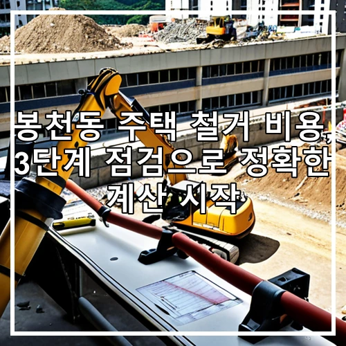 봉천동 주택 철거 비용, 3단계 점검으로 정확한 계산 시작
