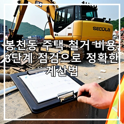 봉천동 주택 철거 비용, 3단계 점검으로 정확한 계산법