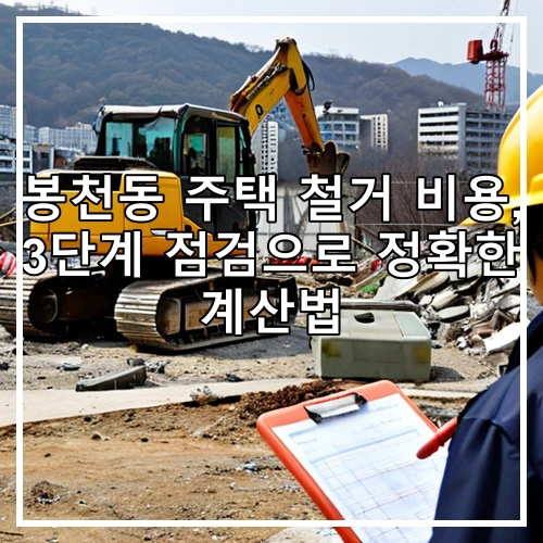 봉천동 주택 철거 비용, 3단계 점검으로 정확한 계산법