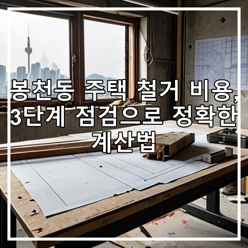 봉천동 주택 철거 비용, 3단계 점검으로 정확한 계산법