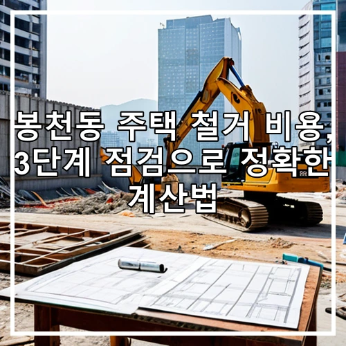 봉천동 주택 철거 비용, 3단계 점검으로 정확한 계산법
